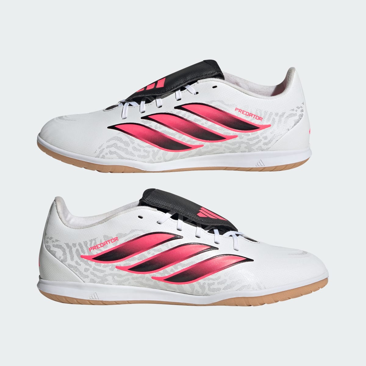 Adidas Women's Predator Club Sala Fold-Over Tongue Indoor Soccer Cleats - Cloud White / Solar Turbo / Core Black - Image 8