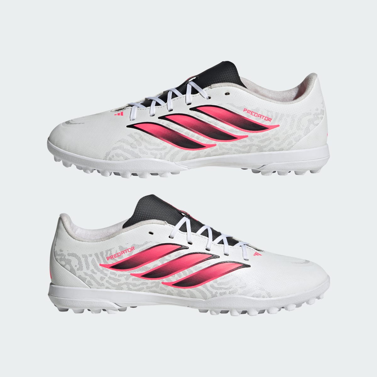 Adidas Men's Predator Club Turf Soccer Cleats - Cloud White / Solar Turbo / Core Black - Image 8