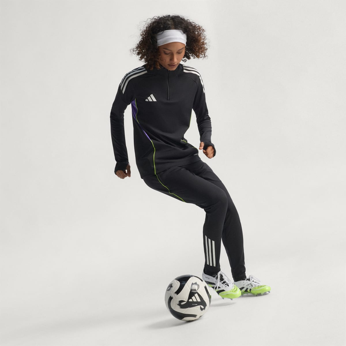 Adidas Women's Predator Elite Firm Ground Cleats - Cloud White / Core Black / Lucid Lemon - Image 8