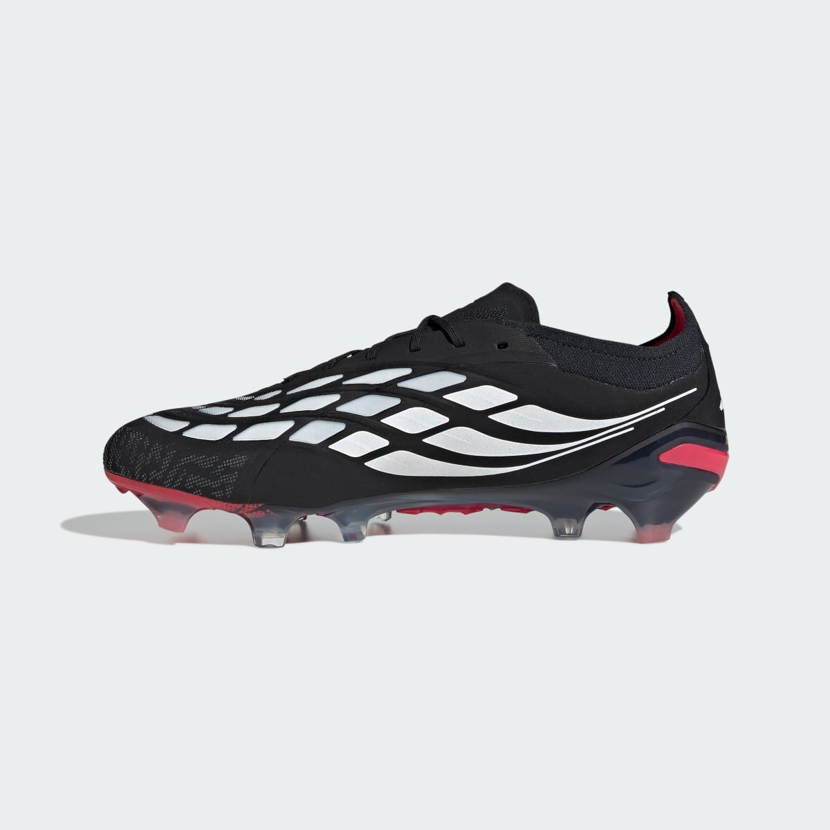 Adidas Women's Predator Elite Firm Ground Soccer Cleats - Core Black / Cloud White / Lucid Red - Image 7