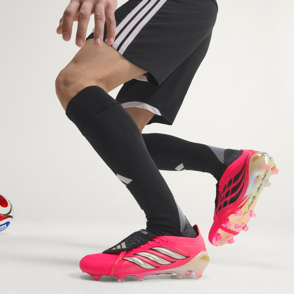 Adidas Women's Predator Elite Fold-Over Tongue Firm Ground Soccer Cleats - Solar Turbo / Thermal Chrome / Core Black - Image 2