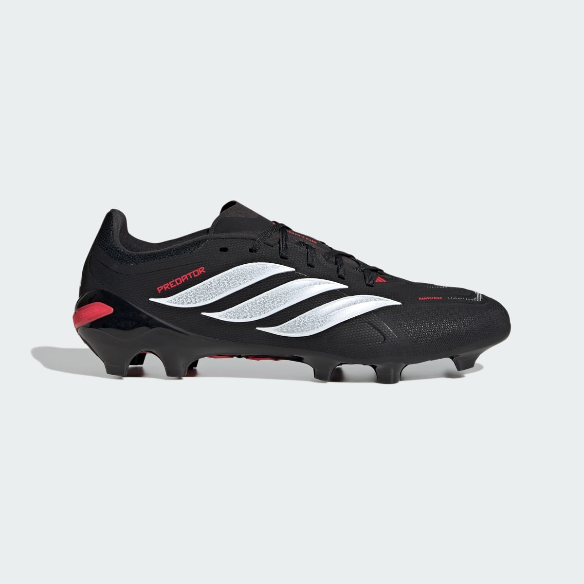 Adidas Women's Predator League Firm Ground Soccer Cleats - Core Black / Cloud White / Lucid Red - Image 2