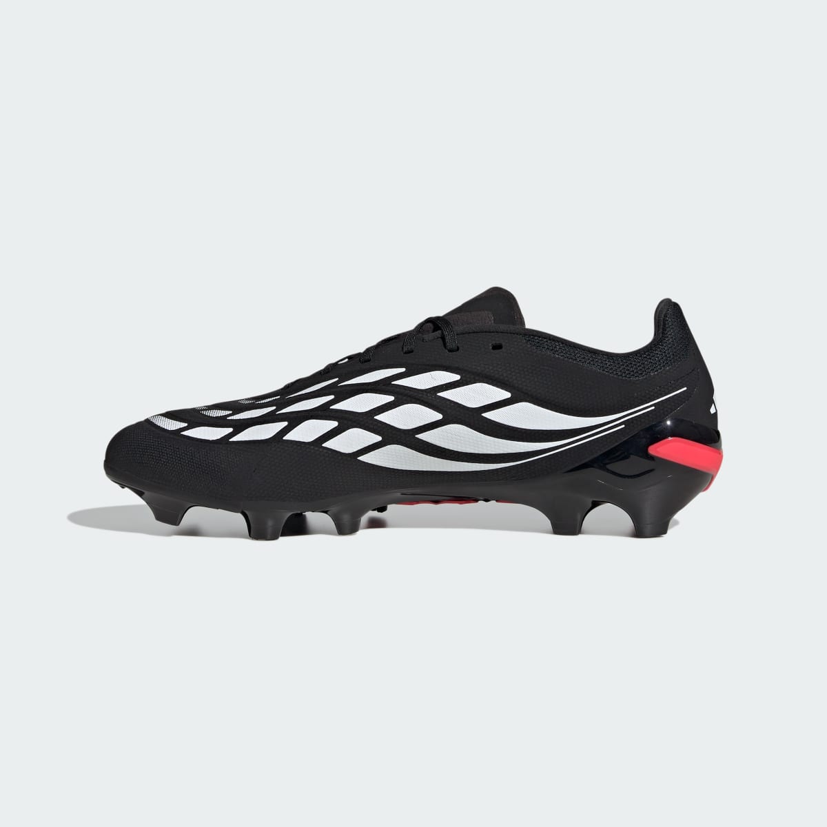 Adidas Women's Predator League Firm Ground Soccer Cleats - Core Black / Cloud White / Lucid Red - Image 7