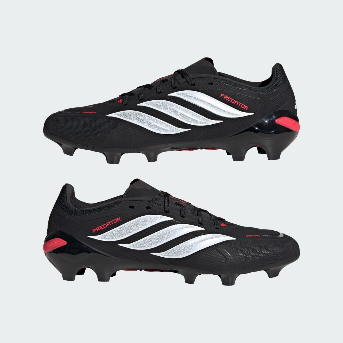 Adidas Women's Predator League Firm Ground Soccer Cleats - Core Black / Cloud White / Lucid Red - Image 8