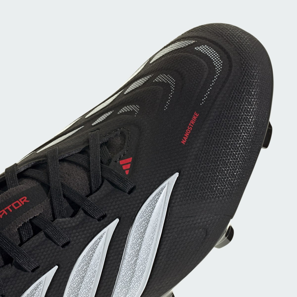 Adidas Women's Predator League Firm Ground Soccer Cleats - Core Black / Cloud White / Lucid Red - Image 10