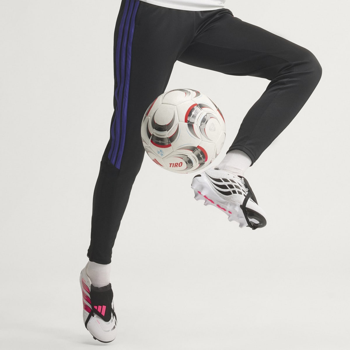 Adidas Women's Predator League Fold-Over Tongue Firm Ground Soccer Cleats - Cloud White / Solar Turbo / Core Black - Image 2