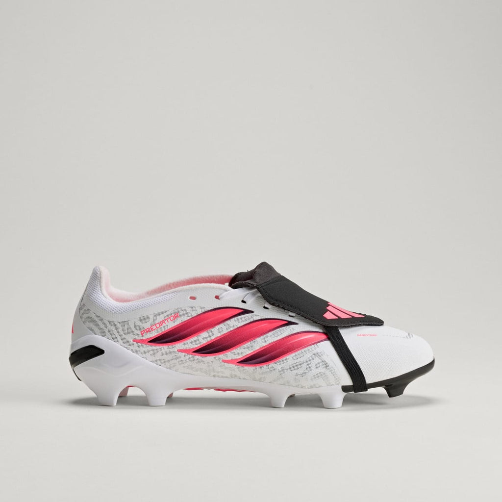 Adidas Women's Predator League Fold-Over Tongue Firm Ground Soccer Cleats - Cloud White / Solar Turbo / Core Black - Image 3