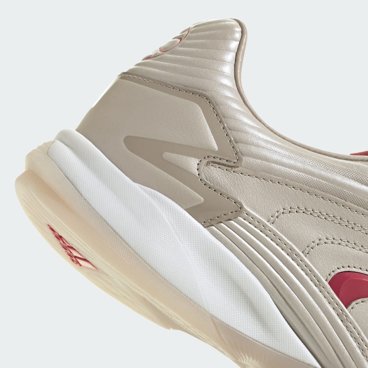 Adidas Men's Predator Sala Shoes - Beige / Team Victory Red / Metallic Gold - Image 9