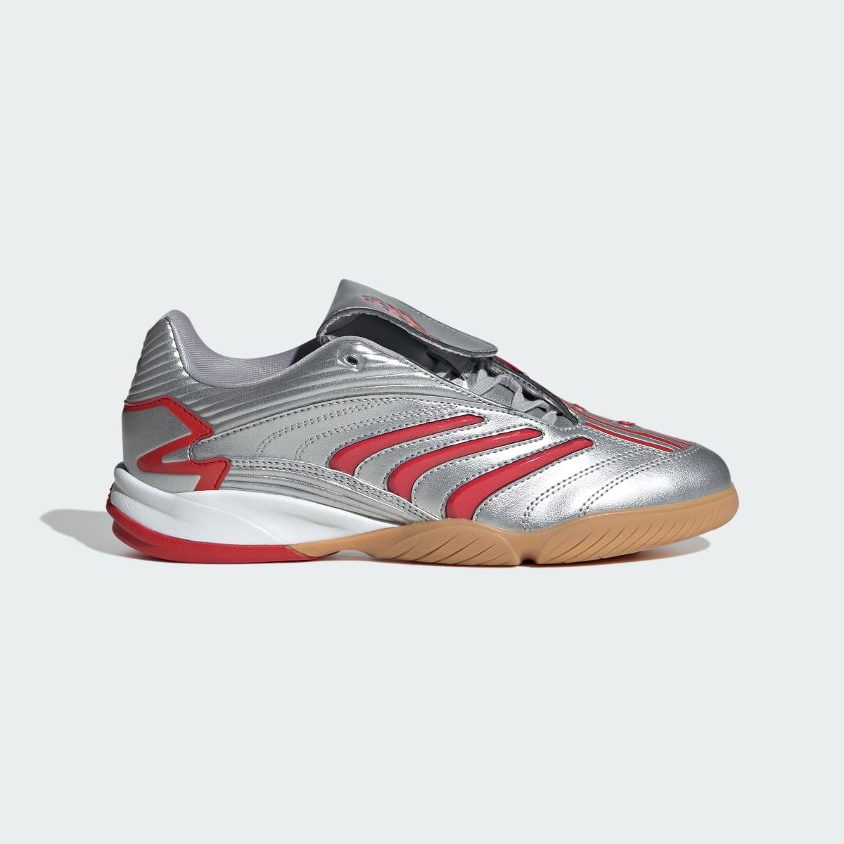 Adidas Women's Predator Sala Shoes - Silver Metallic / Better Scarlet / Grey Two - Image 1