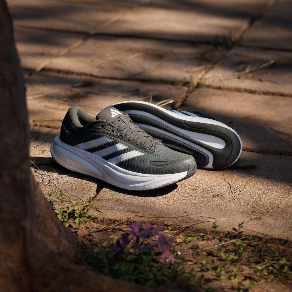 Adidas Men's RESPONSE 2 RUNNING SHOES - Core Black / Cloud White / Matte Silver - Image 8