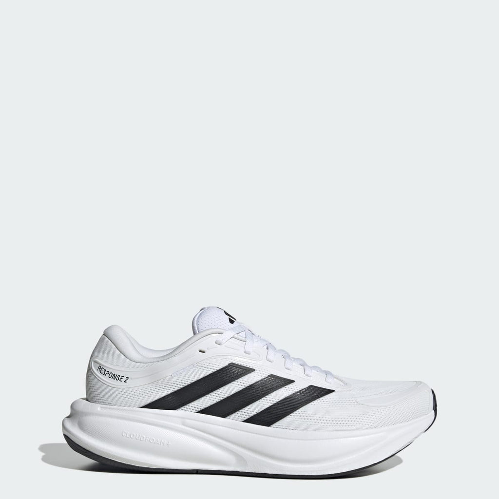 Adidas Men's RESPONSE 2 RUNNING SHOES - Cloud White / Core Black / Iron Metallic - Image 1