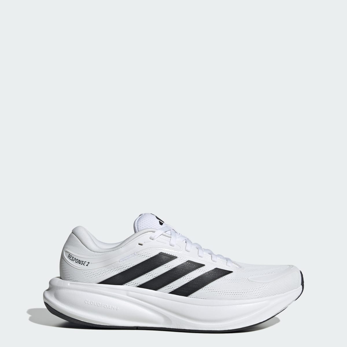 Adidas Men's RESPONSE 2 RUNNING SHOES - Cloud White / Core Black / Iron Metallic - Image 1