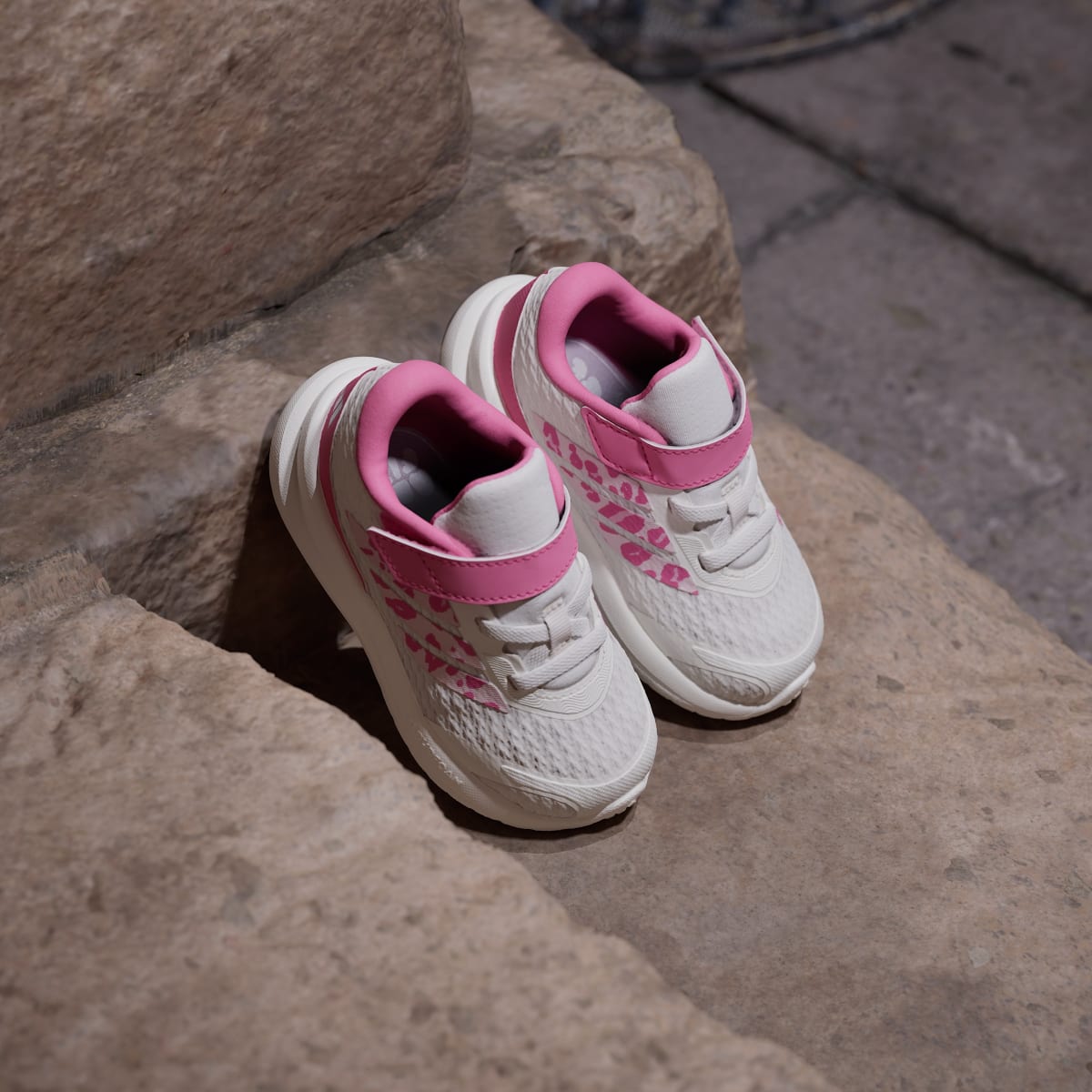Adidas Kids' RUNFALCON 6 INFANT SHOES - Core White / Distilled Pink / Pink Fusion - Image 5