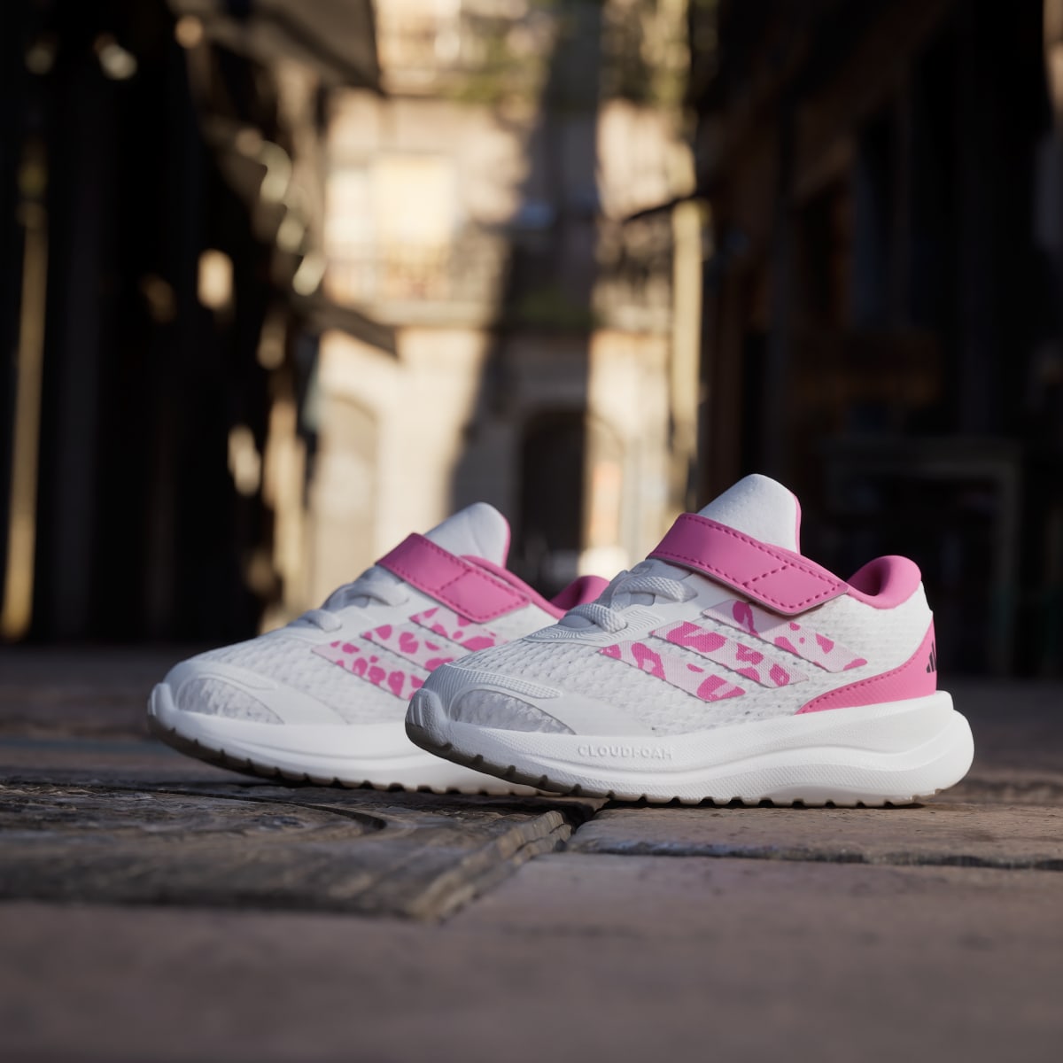 Adidas Kids' RUNFALCON 6 INFANT SHOES - Core White / Distilled Pink / Pink Fusion - Image 9