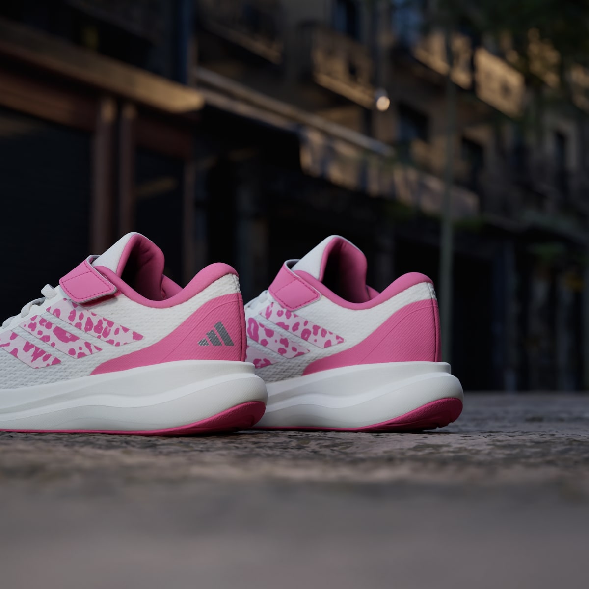 Adidas Kids' RUNFALCON 6 SHOES CHILDREN - Core White / Distilled Pink / Pink Fusion - Image 10