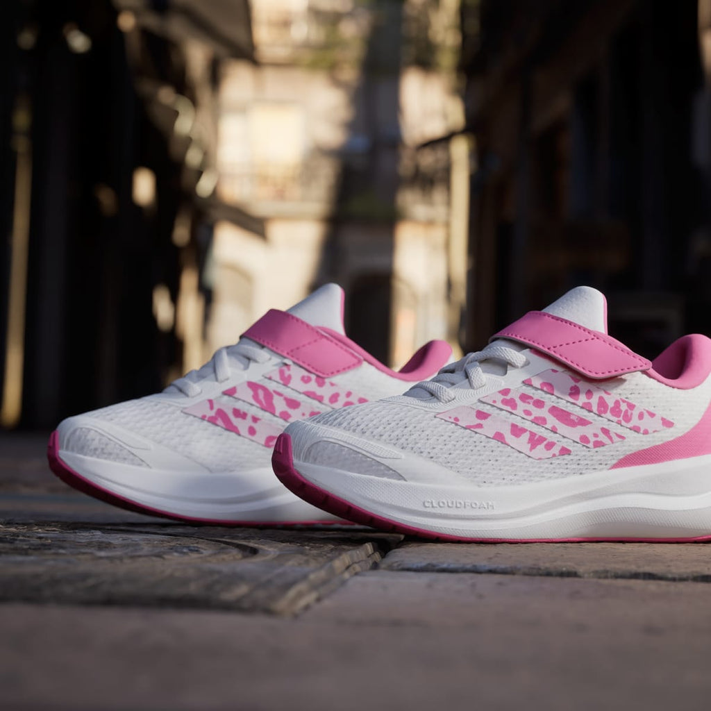 Adidas Kids' RUNFALCON 6 SHOES CHILDREN - Core White / Distilled Pink / Pink Fusion - Image 9