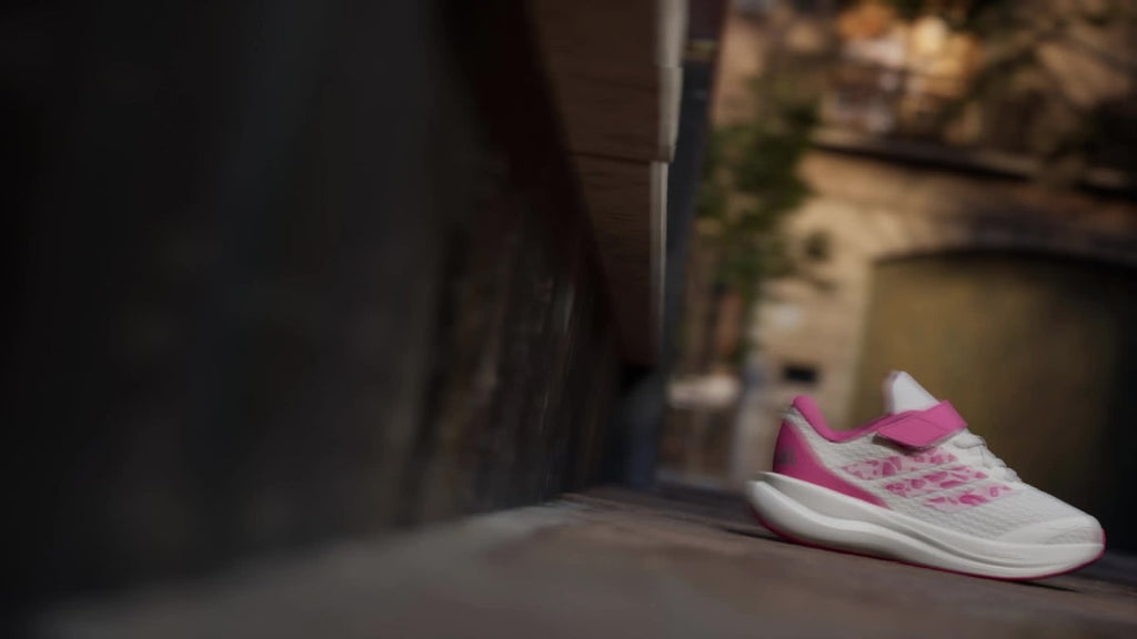 Adidas Kids' RUNFALCON 6 SHOES CHILDREN - Core White / Distilled Pink / Pink Fusion - Image 2