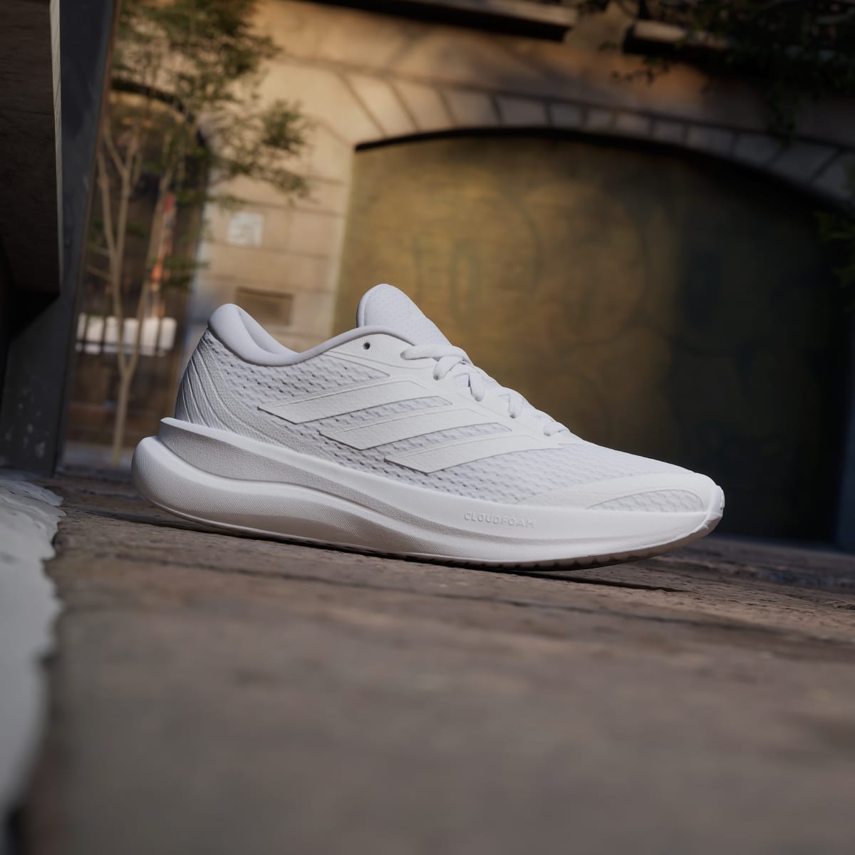 Adidas Women's RUNFALCON 6 Shoes - Cloud White / Cloud White / Grey One - Image 3