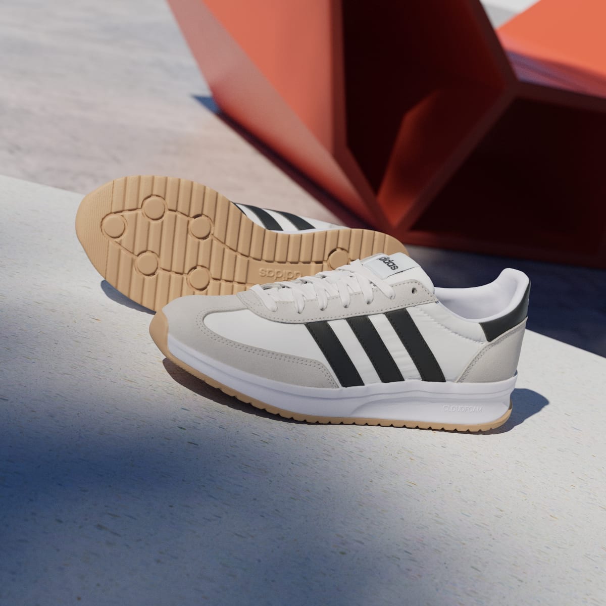 Adidas Men's RUN 70s 2.0 Shoes - Cloud White / Core Black / Grey One - Image 4