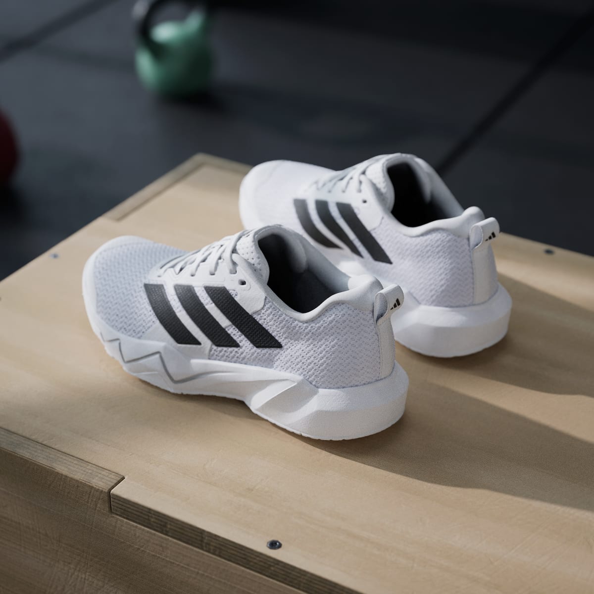 Adidas Women's Rapidmove Go Training Sneakers - Cloud White / Core Black / Silver Metallic - Image 6