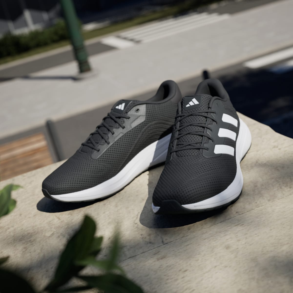 Adidas Men's Response Runner Shoes - Core Black / Cloud White / Cloud White - Image 8