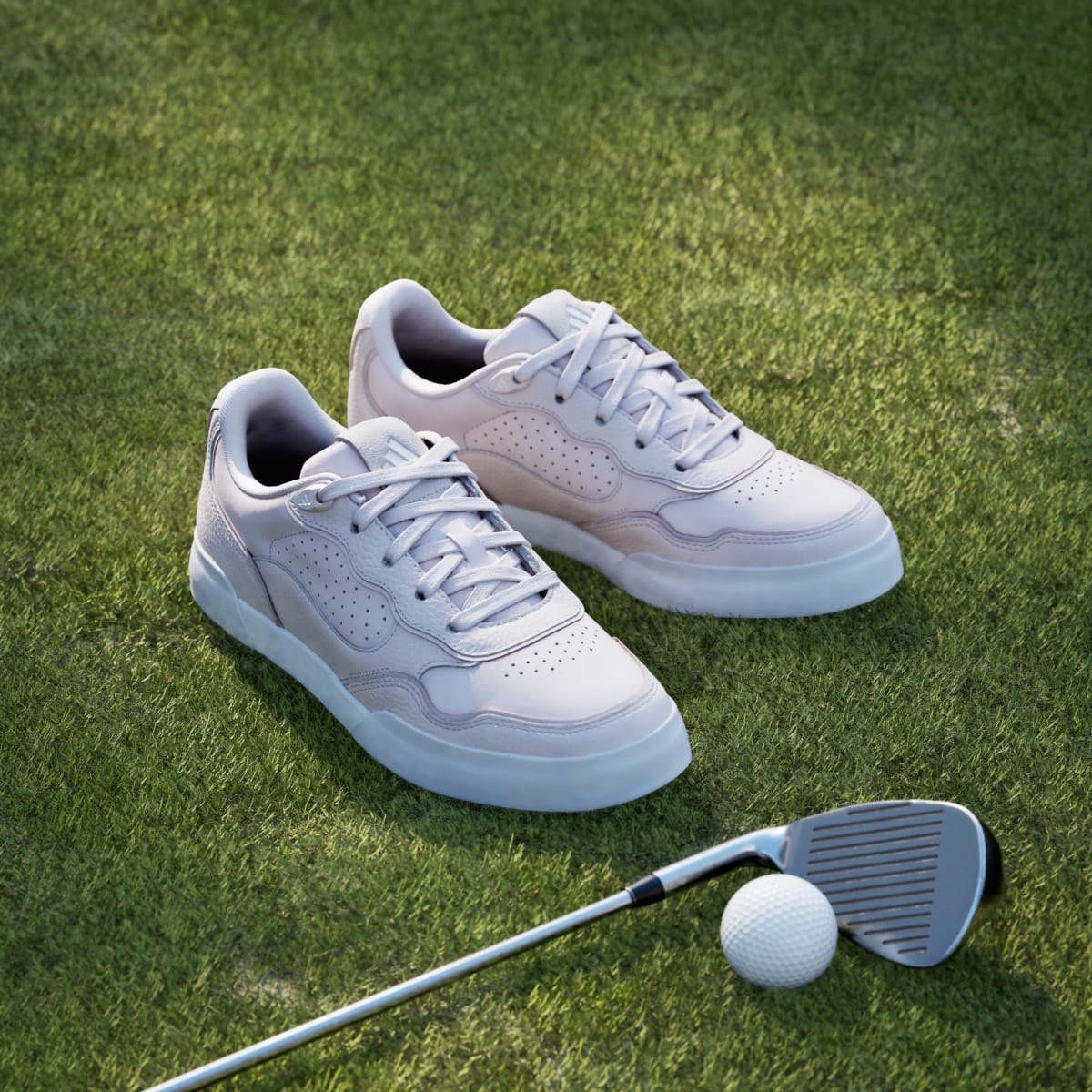 Adidas Women's Retrocross 25 Spikeless Golf Shoes - Almost Pink / Cloud White / Off White - Image 5
