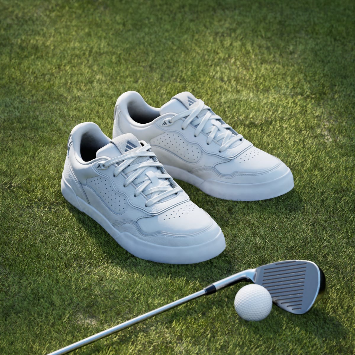 Adidas Women's Retrocross 25 Spikeless Golf Shoes - Cloud White / Grey Six / Gum - Image 5