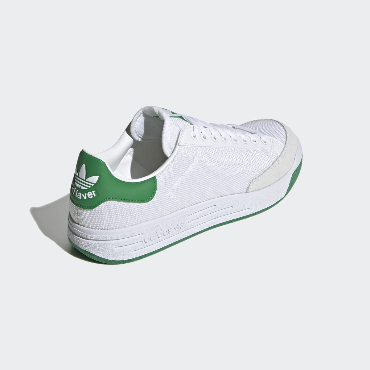 Adidas Men's Rod Laver Shoes - Cloud White / Cloud White / Green - Image 5