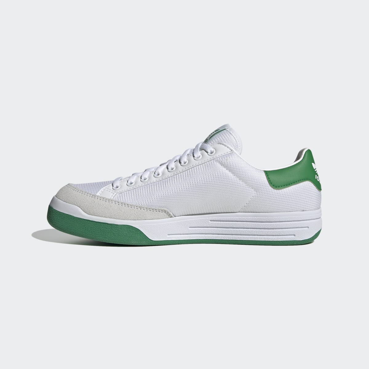Adidas Men's Rod Laver Shoes - Cloud White / Cloud White / Green - Image 6