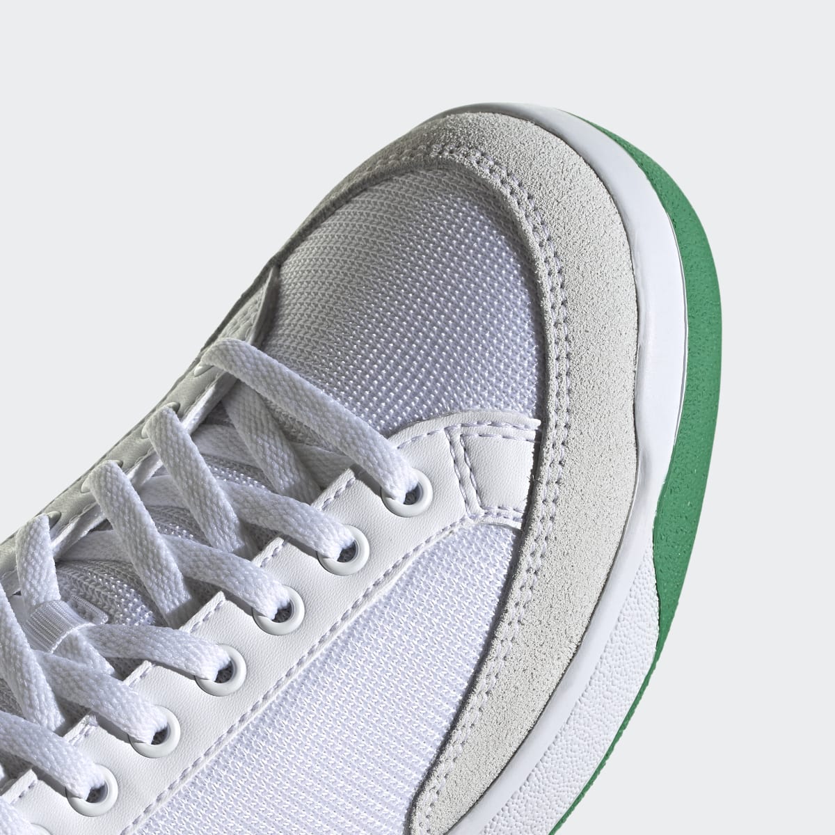 Adidas Men's Rod Laver Shoes - Cloud White / Cloud White / Green - Image 8
