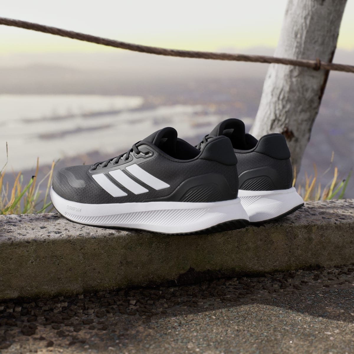 Adidas Men's Runfalcon 5 Running Shoes - Core Black / Cloud White / Core Black - Image 6