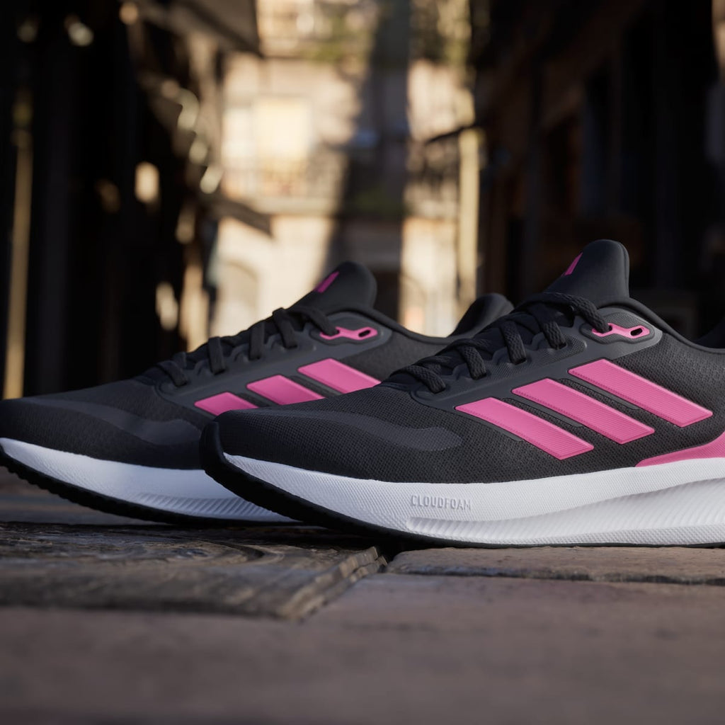 Adidas Women's Runfalcon 5 Running Shoes - Core Black / Pink Fusion / Cloud White - Image 9
