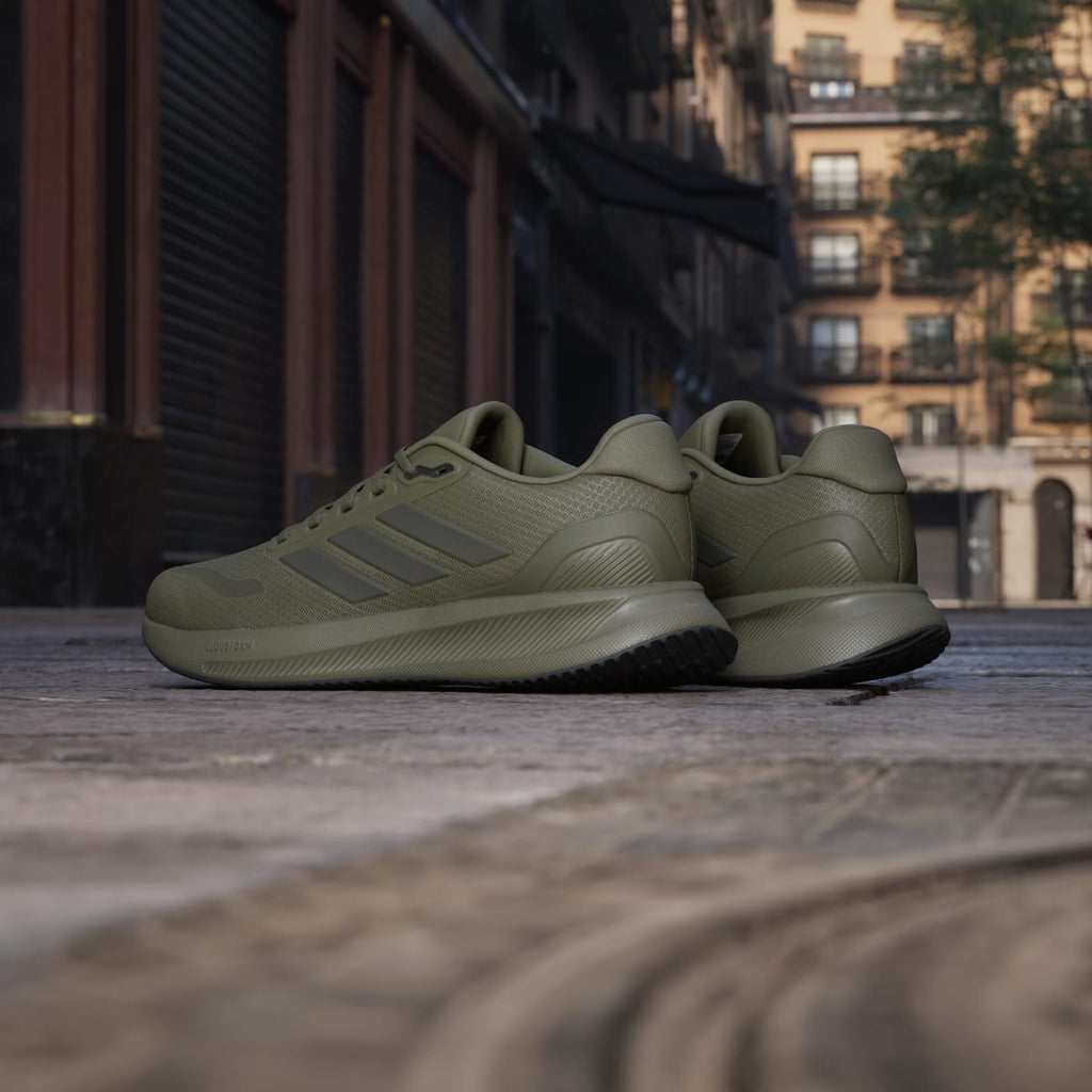 Adidas Men's Runfalcon 5 Running Shoes - Olive Strata / Shadow Olive / Core Black - Image 6