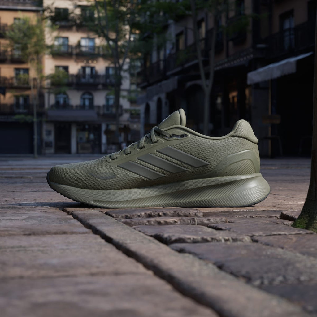 Adidas Men's Runfalcon 5 Running Shoes - Olive Strata / Shadow Olive / Core Black - Image 7