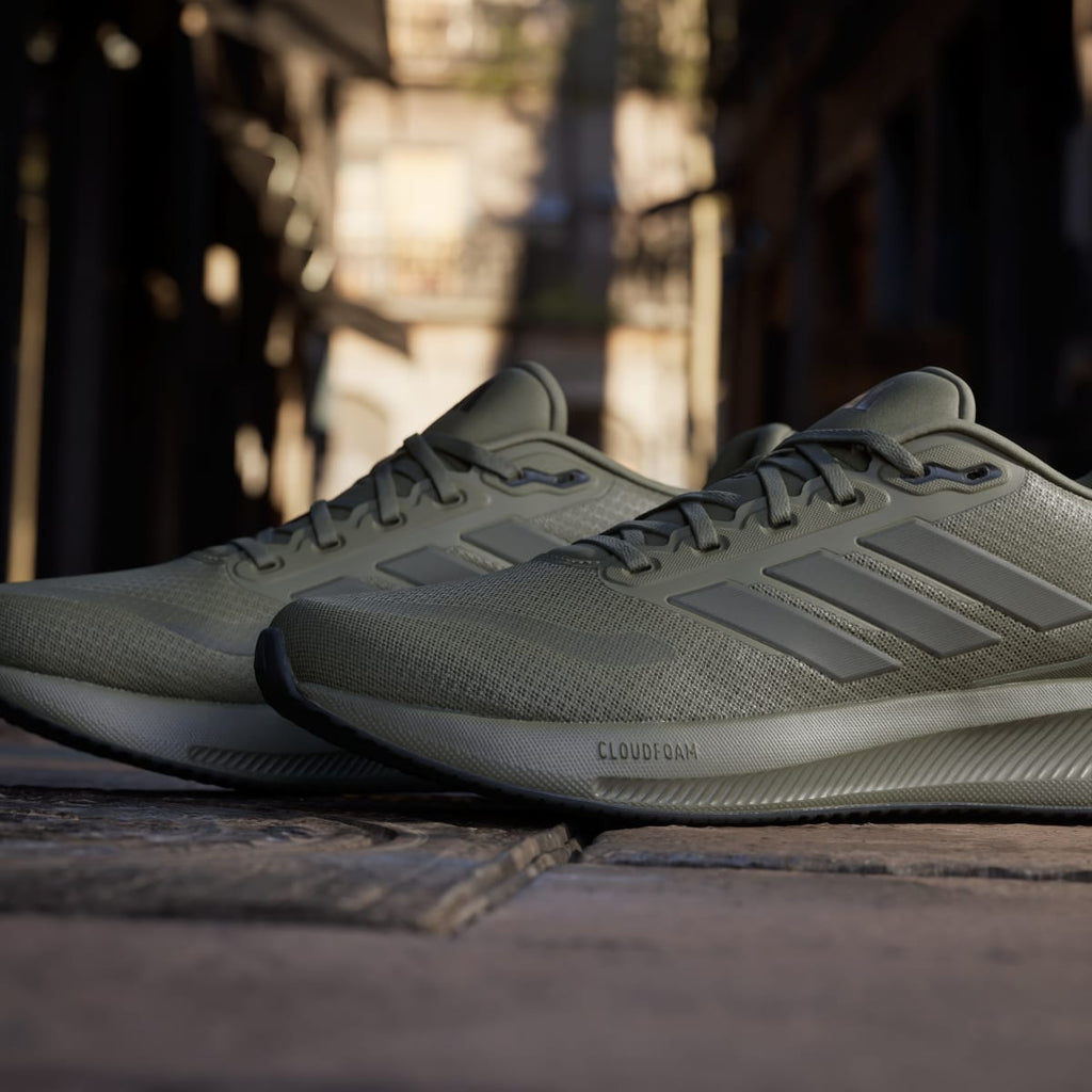 Adidas Men's Runfalcon 5 Running Shoes - Olive Strata / Shadow Olive / Core Black - Image 9