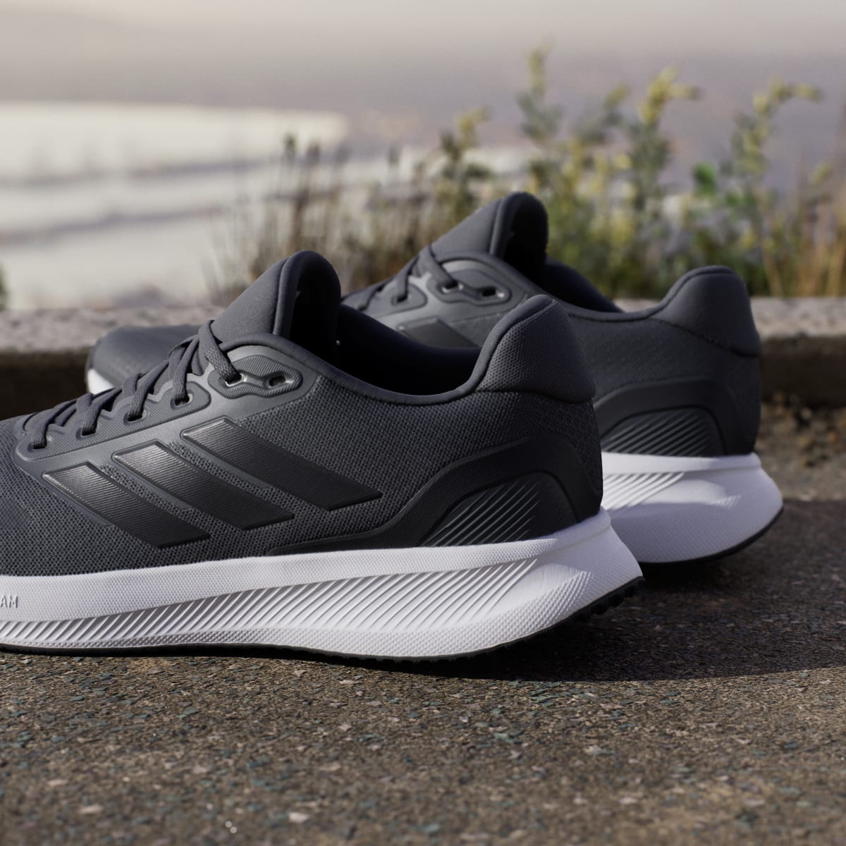 Adidas Men's Runfalcon 5 Running Shoes - Grey Six / Core Black / Cloud White - Image 10