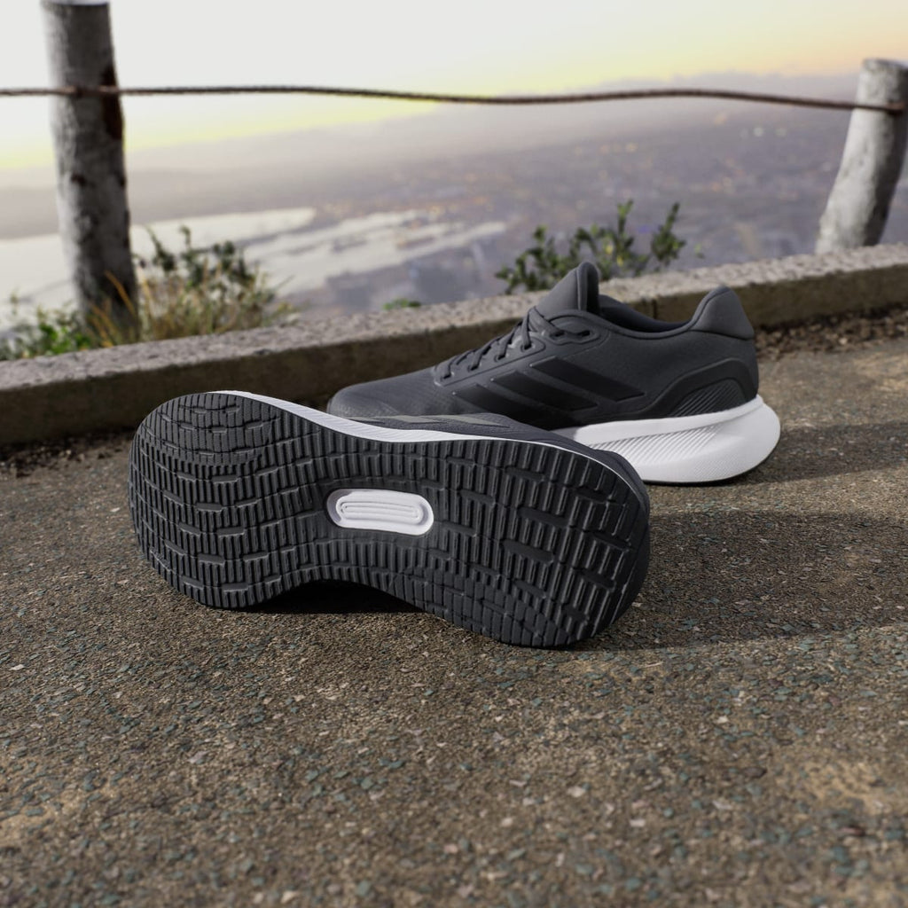 Adidas Men's Runfalcon 5 Running Shoes - Grey Six / Core Black / Cloud White - Image 4