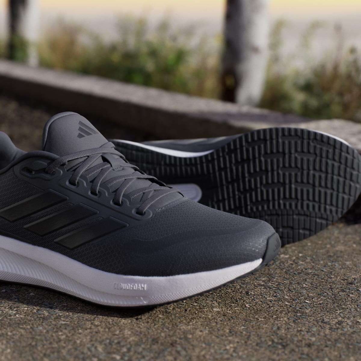 Adidas Men's Runfalcon 5 Running Shoes - Grey Six / Core Black / Cloud White - Image 9