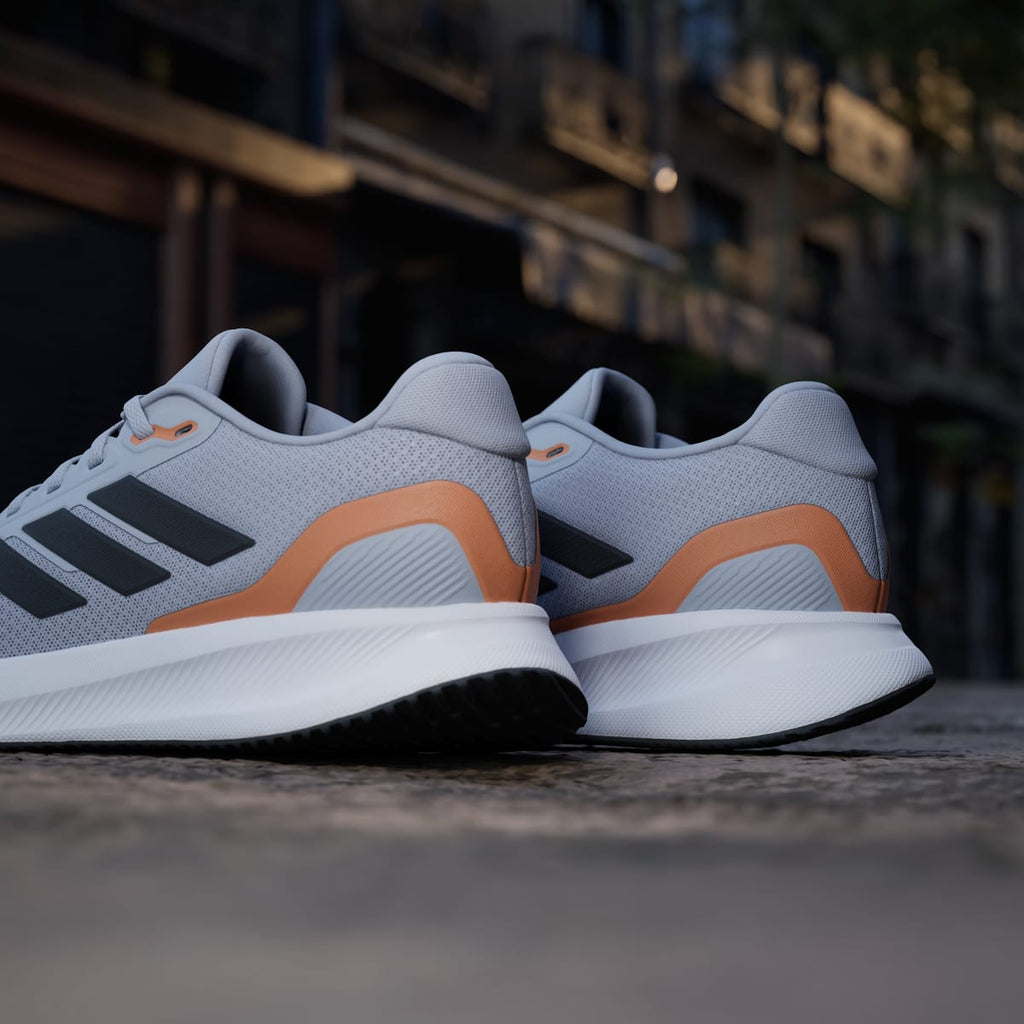 Adidas Men's Runfalcon 5 Running Shoes - Halo Silver / Core Black / Dusky Orange - Image 10