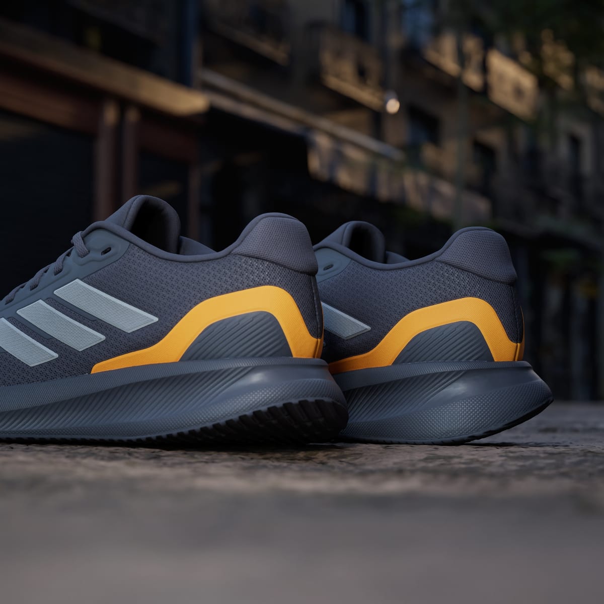 Adidas Men's Runfalcon 5 Running Shoes - Aurora Onix / Iron Metallic / Lucid Tangerine - Image 10