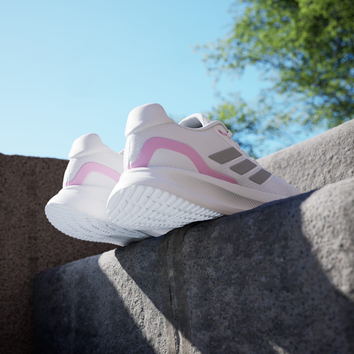 Adidas Women's Runfalcon 5 Running Shoes - Cloud White / Grey Strata / Core Black - Image 6