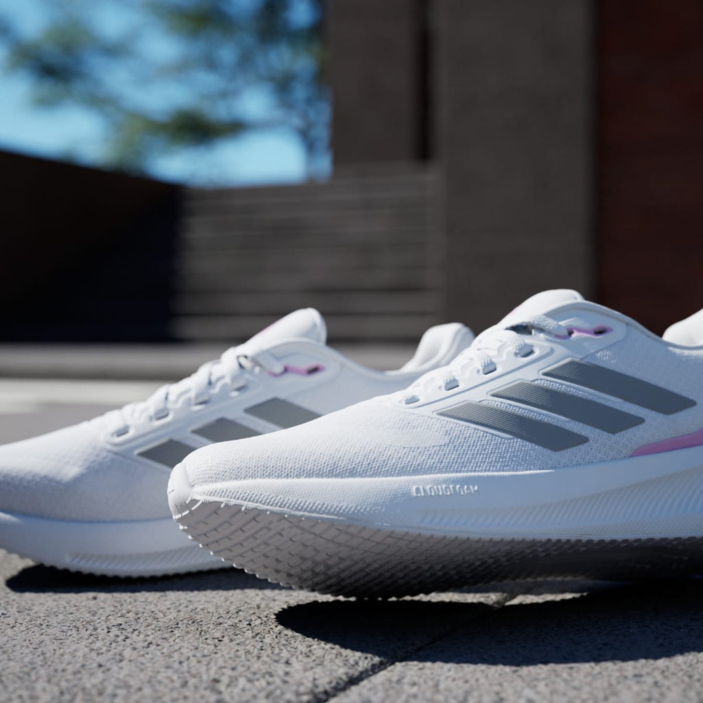 Adidas Women's Runfalcon 5 Running Shoes - Cloud White / Grey Strata / Core Black - Image 9