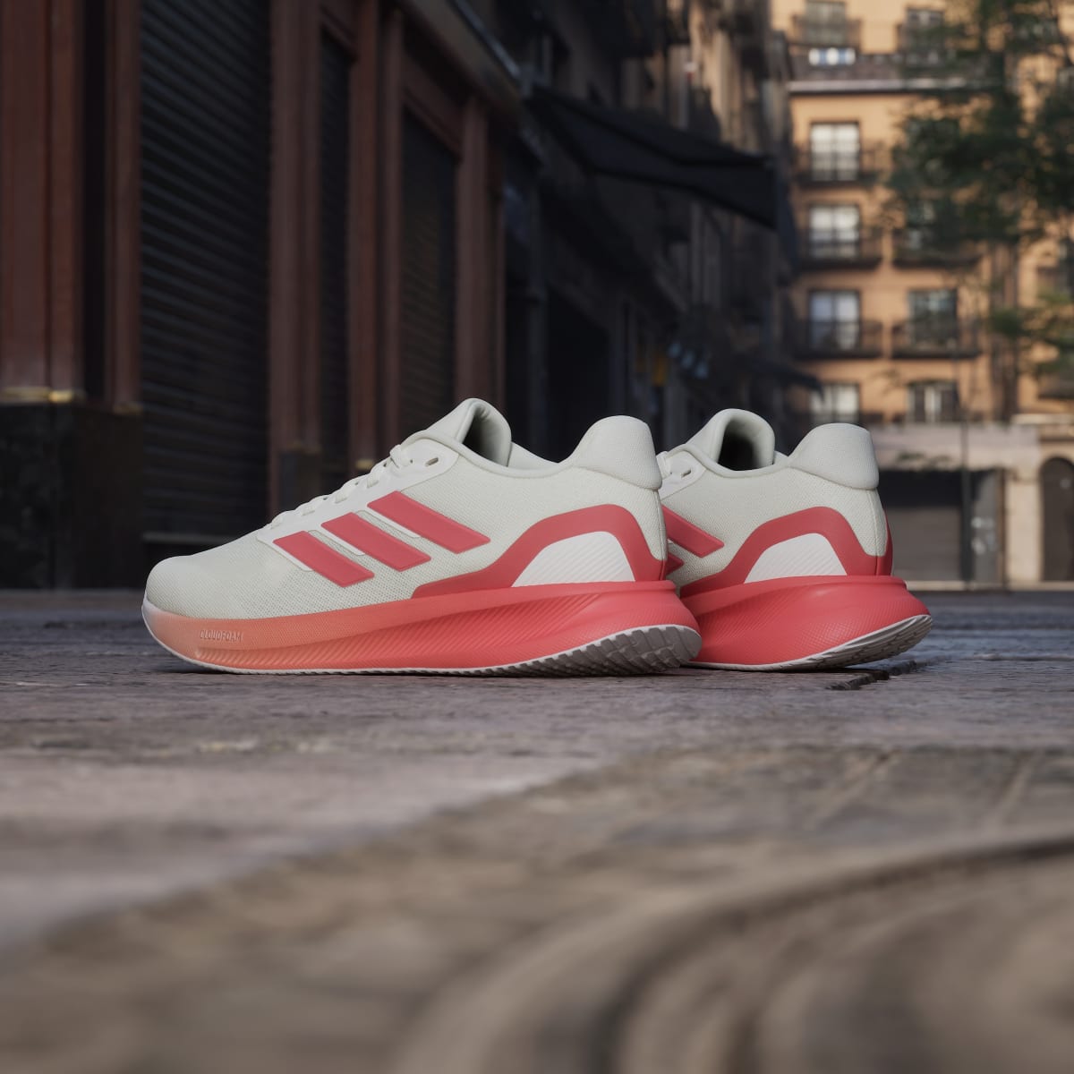 Adidas Women's Runfalcon 5 Running Shoes - Off White / Preloved Scarlet / Dash Grey - Image 6