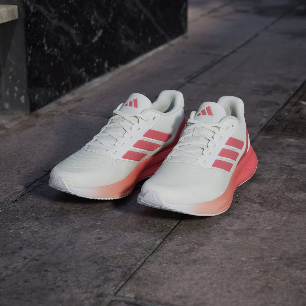 Adidas Women's Runfalcon 5 Running Shoes - Off White / Preloved Scarlet / Dash Grey - Image 8