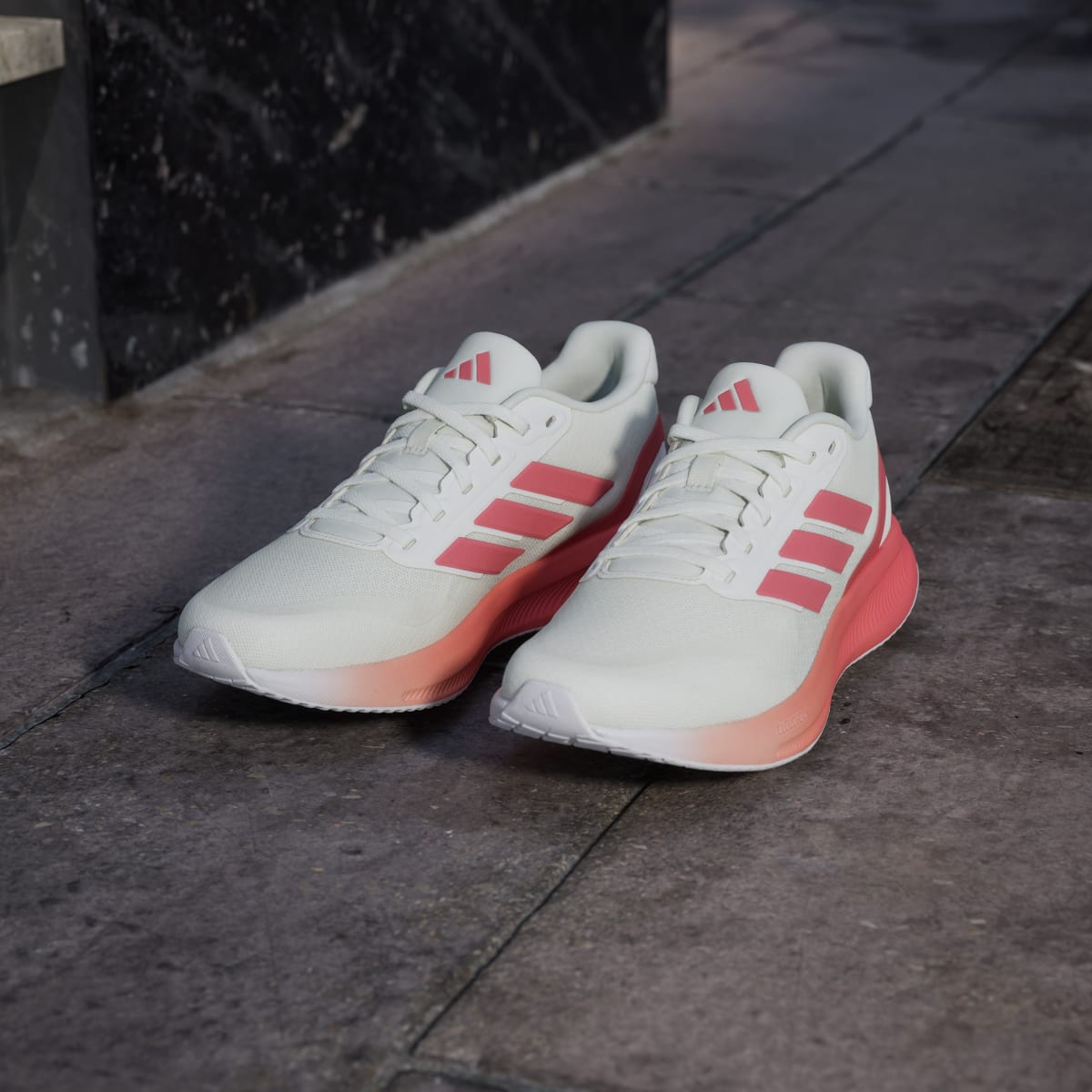 Adidas Women's Runfalcon 5 Running Shoes - Off White / Preloved Scarlet / Dash Grey - Image 8