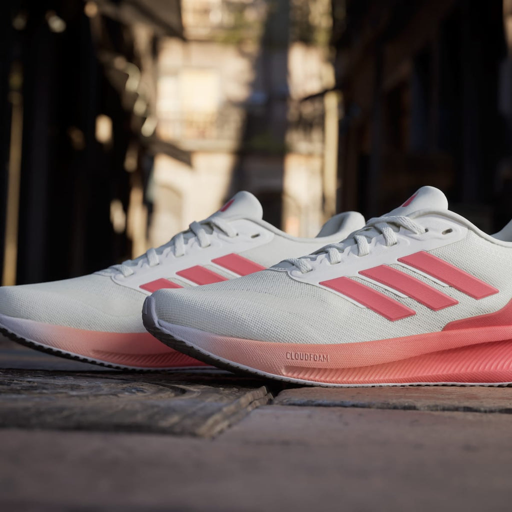 Adidas Women's Runfalcon 5 Running Shoes - Off White / Preloved Scarlet / Dash Grey - Image 9