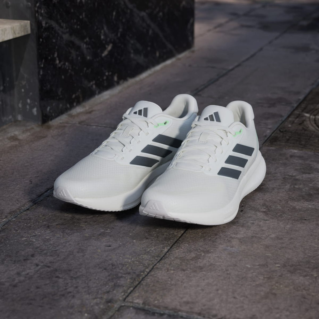 Adidas Men's Runfalcon 5 Running Shoes - Off White / Core Black / Lime Burst - Image 8