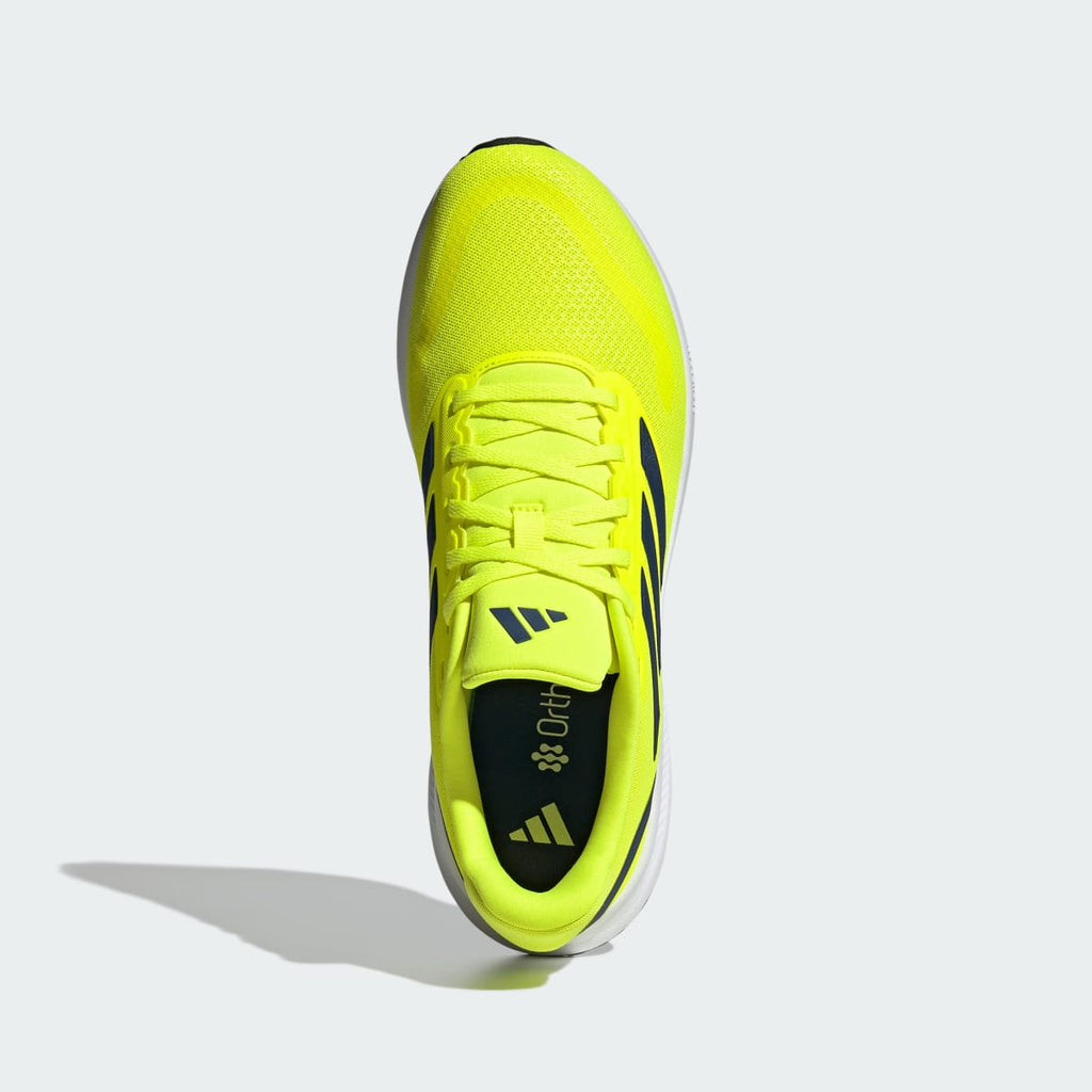 Adidas Men's Runfalcon 5 Running Shoes - Solar Yellow / Dark Blue / Cloud White - Image 2