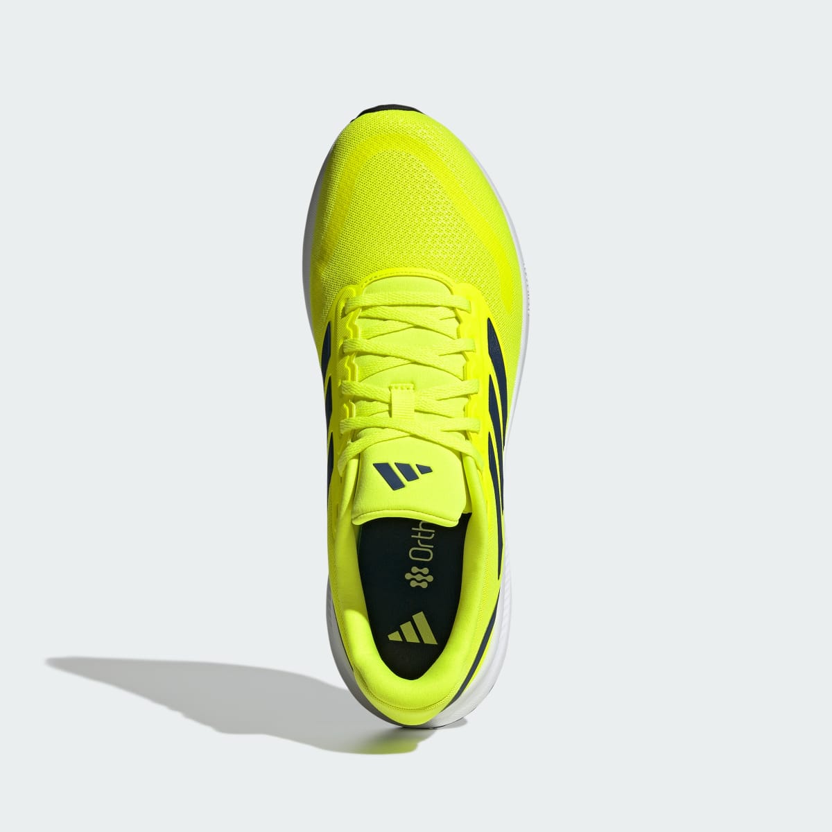 Adidas Men's Runfalcon 5 Running Shoes - Solar Yellow / Dark Blue / Cloud White - Image 2