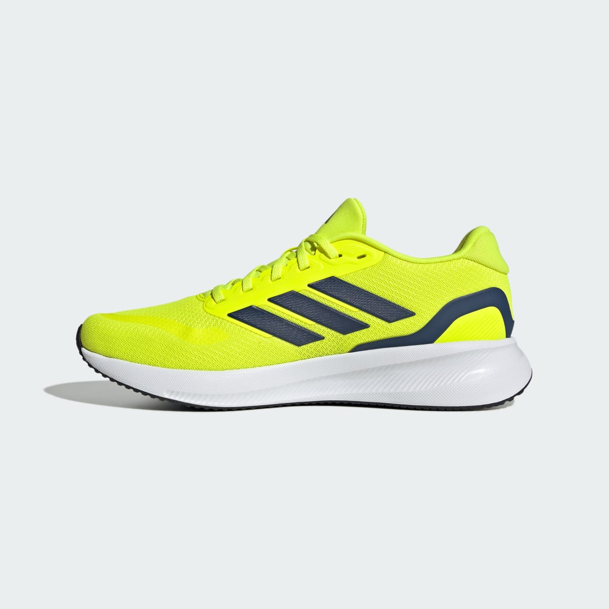Adidas Men's Runfalcon 5 Running Shoes - Solar Yellow / Dark Blue / Cloud White - Image 6